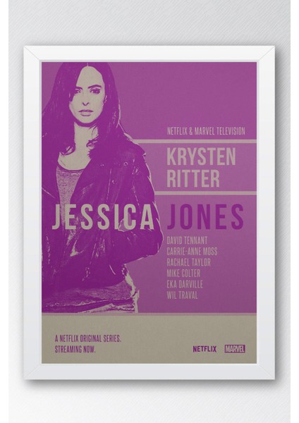 Jessica Jones Çerçeveli Tablo - Marvel Dizi Posteri Tablo