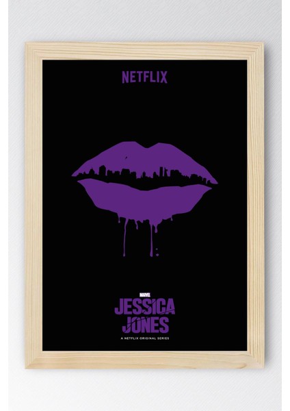 Jessica Jones Çerçeveli Tablo - Marvel Dizi Posteri Tablo