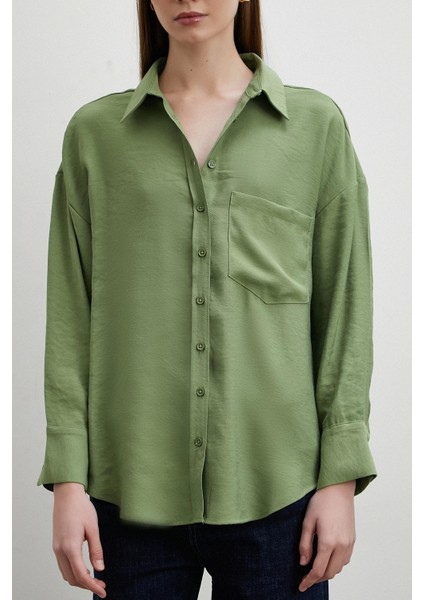 Mars Tencel Dökümlü Gömlek Yeşil fiyatları