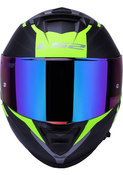 Storm 2 Nerve Neon Sarı Kapalı Motosiklet Kaskı Gökkuşağı Camlı fırsatları