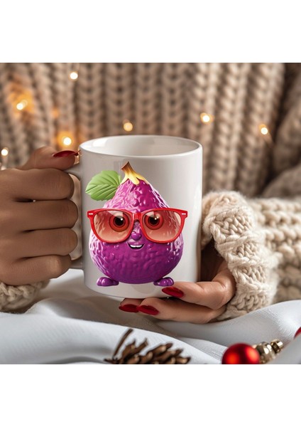 Meyve Emoji Şeklinde 3 Boyutlu Tasarım Seramik Kupa Mug fiyatları