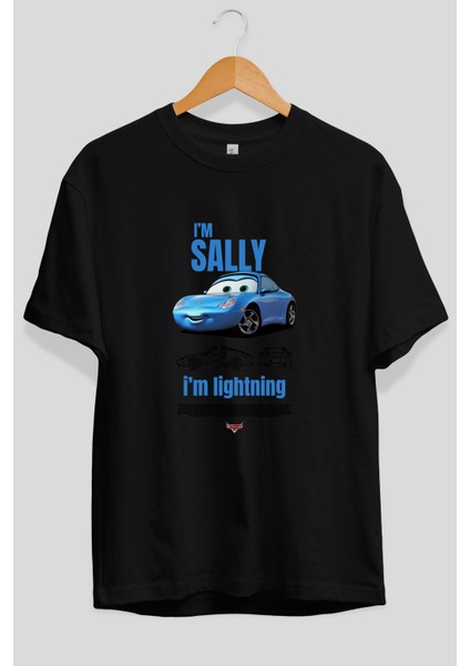 I Am Sally , I Am Lightning Ön Baskılı Oversize T-Shirt Erkek Kadın Unisex Pamuk Bisiklet Yaka fiyatları