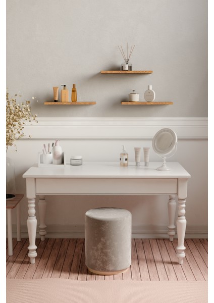 yankı- byeg 30 cm 3lü Safir Meşe Mdf Uçan Duvar Rafı Gizli Bağlantı