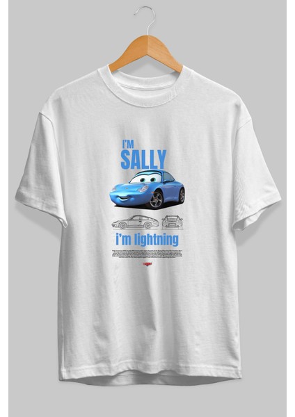 I Am Sally , I Am Lightning Ön Baskılı Oversize T-Shirt Erkek Kadın Unisex Pamuk Bisiklet Yaka fiyatları