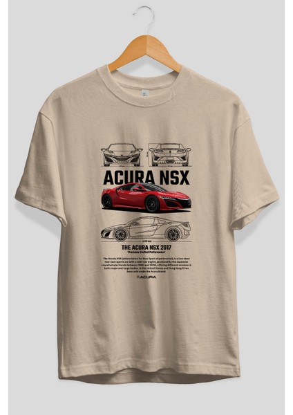 Honda Acura Nsx 1 Ön Baskılı Oversize T-Shirt Erkek Kadın Unisex Pamuk Bisiklet Yaka Tişort fiyatları