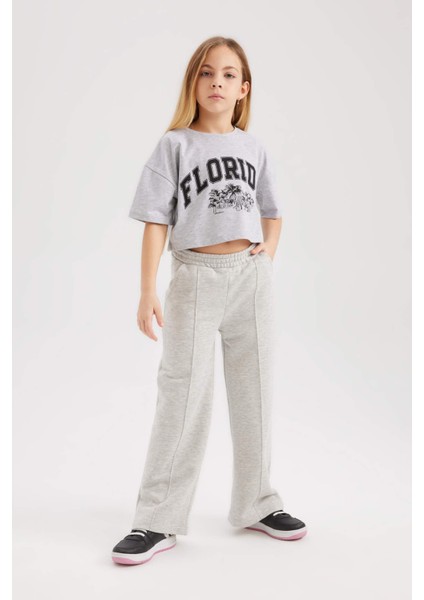 Kız Çocuk Crop Bisiklet Yaka 2li Kısa Kollu TIŞÖRT B7795A8NS modelleri