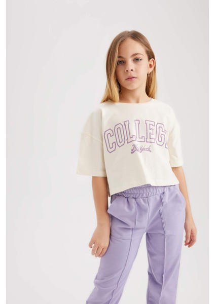 Kız Çocuk Crop Bisiklet Yaka 2li Kısa Kollu TIŞÖRT B7795A8NS fiyatları