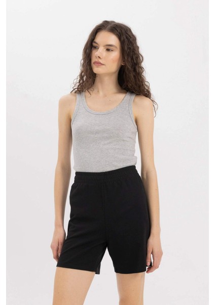 Slim Fit Dar Kesim U Yaka Basic Düz Ribana Atlet C9826AXNS modelleri
