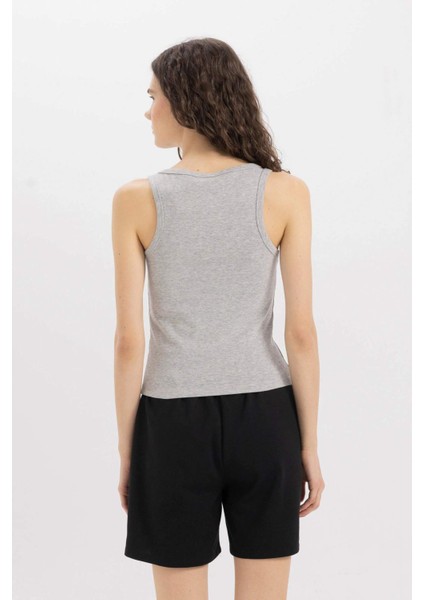 Slim Fit Dar Kesim U Yaka Basic Düz Ribana Atlet C9826AXNS fırsatları