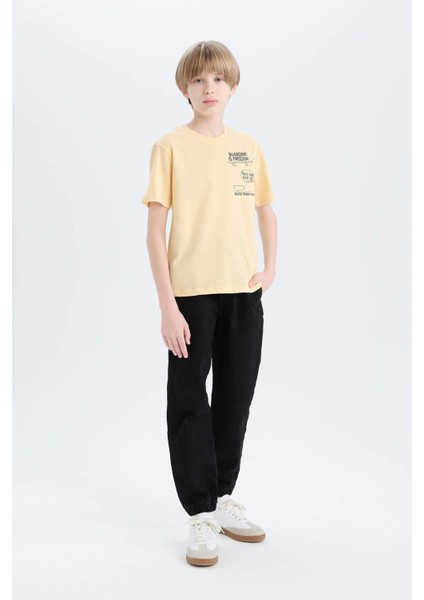 Erkek Çocuk Jogger Fit Esnek Bantlı Paça Jean Pantolon D6552A825SP modelleri