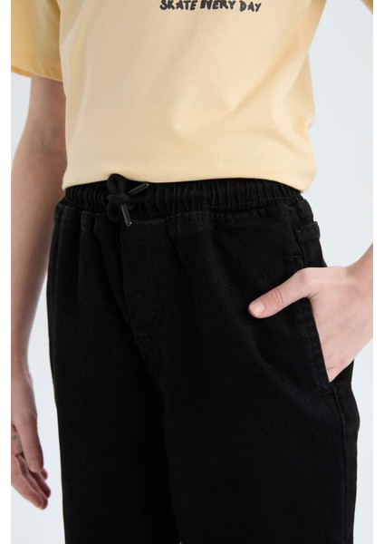 Erkek Çocuk Jogger Fit Esnek Bantlı Paça Jean Pantolon D6552A825SP indirimleri