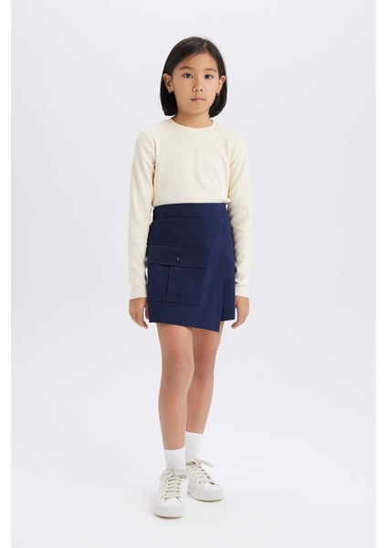 Kız Çocuk Gabardin Cepli Şort Etek D9220A825SP