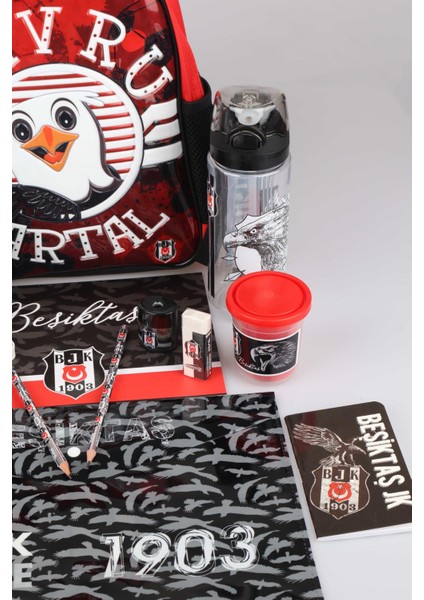 Yeni Sezon Lisanslı "Yavru Kartal" Anaokul Çantası,Beslenme Kabı,500 Ml Matara Ile Full Kırtasiye Seti