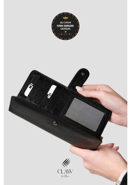 Hakiki Deri Telefon Bölmeli Unisex Cüzdan fiyatları