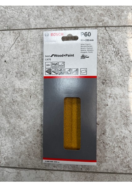 C470 3 Lü Zımpara Kağıdı 23X230