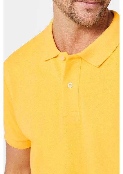 Erkek Slim Fit Dar Kesim Pamuk Sarı Polo Yaka Tişört fırsatları