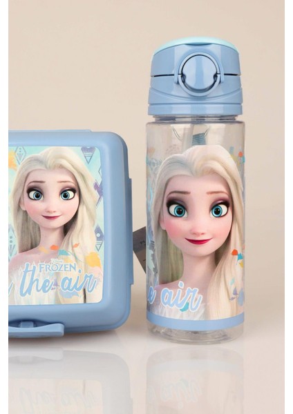 Dekomus Lisanslı "mavi Karlar Ülkesi Elsa Frozen Koleksiyonu "beslenme Kabı ve 500 ml Trıtan Matara Okul/kırtasiye Seti indirimleri