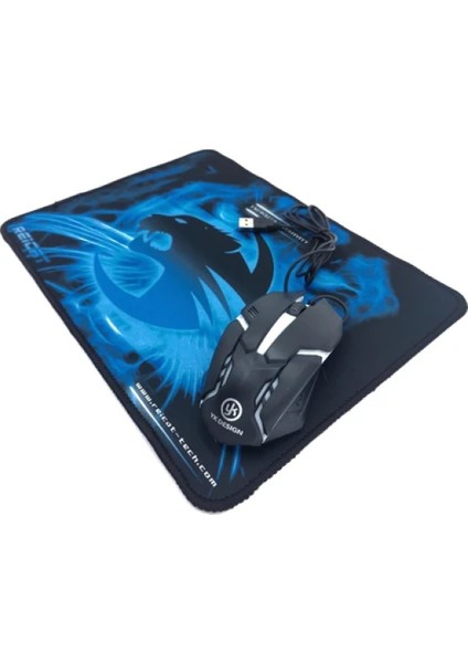 Gaming Mouse + Gaming Mousepad Set, Rgb Gaming Mouse, Gaming Mousepad, Oyuncu Mouse Set