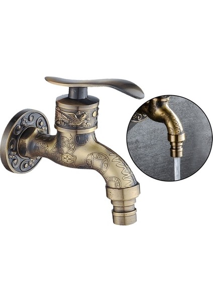 F Fityle Duvara Monte Dekoratif Bahçe Lavabo Bataryası - Bronz (Yurt Dışından) indirimleri
