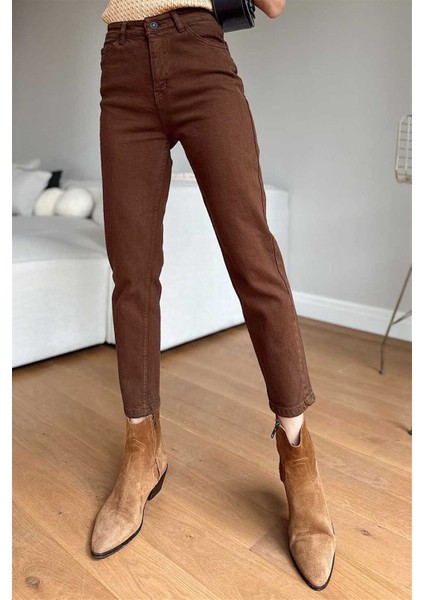 Vintage Soul Mom Fit - Klasik Dokuma Pantolon