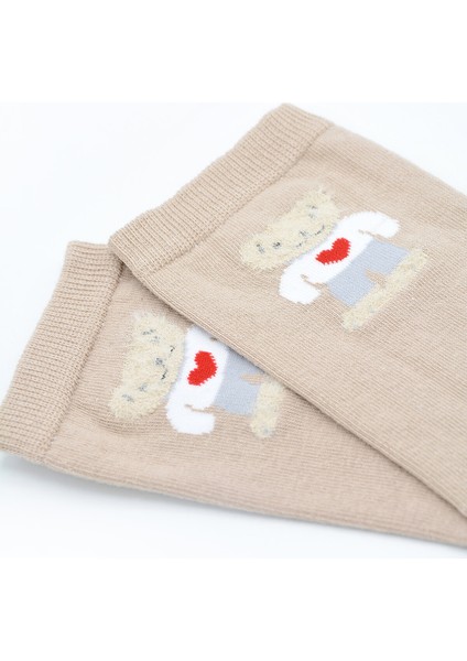Ten Rengi Bear Heart Uzun Soket Çorap