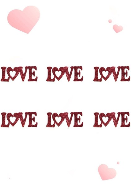 Yapışkanlı Simli Love 8cm 6'li fiyatları