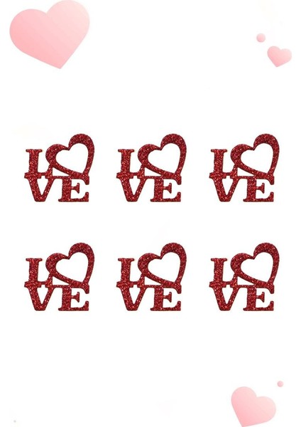 I Love You 4cm Sticker 6'lı fiyatları