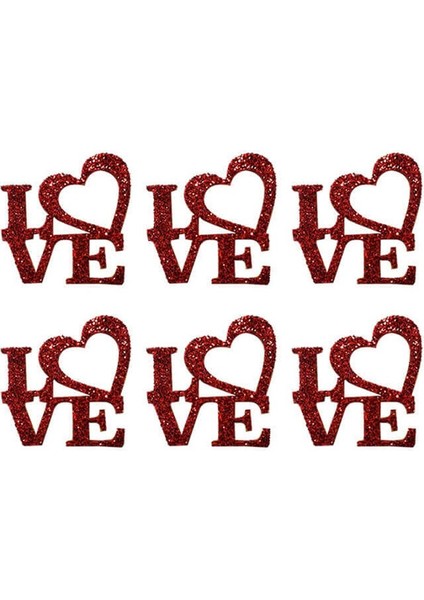 I Love You 4cm Sticker 6'lı modelleri