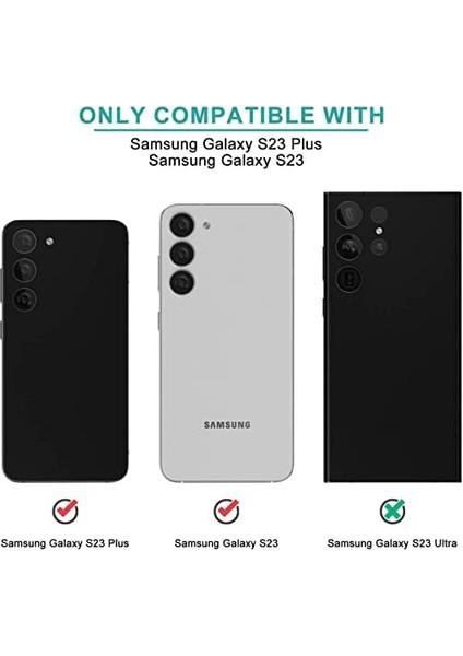 Galaxy S23 İçin Kamera Lens Koruyucuları Metal Gold Renk Temperli Cam Çizilmez Bağımsız Kamera Koruyucu