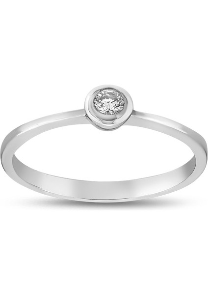 0.08 Karat Pırlantalı Trend Yüzük