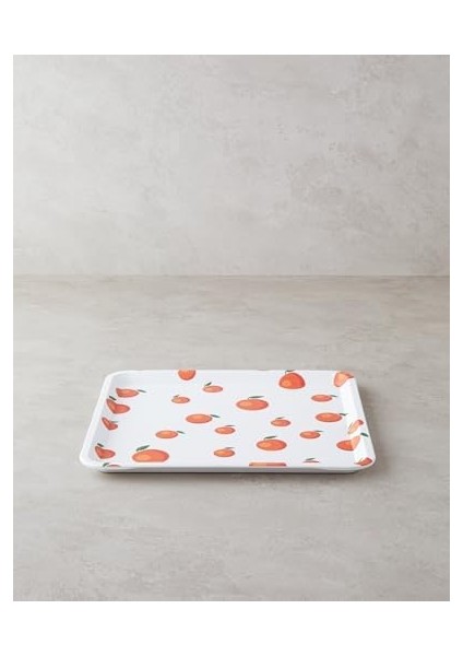 Home Orangeis Plastik Tepsi Beyaz - Turuncu fiyatları