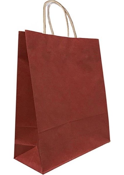 Büküm Saplı Çanta 25X31X12 cm Kırmızı 25'li