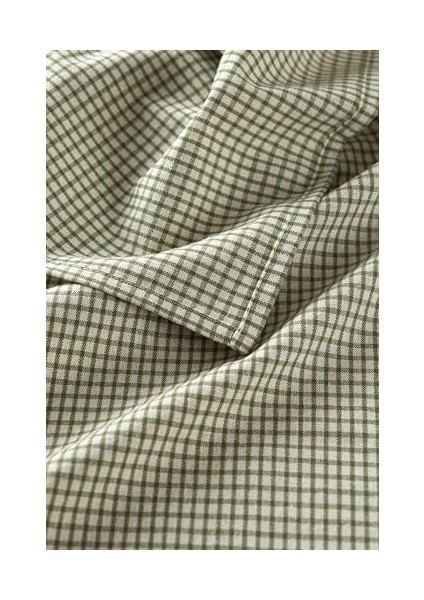 | Keten Piti Kareli Runner - Piknik Örtüsü 40 x 150 cm (Haki)