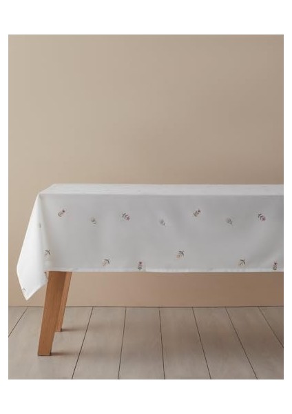 Home Retro Motif Polycotton Masa Örtüsü Beya Pembe