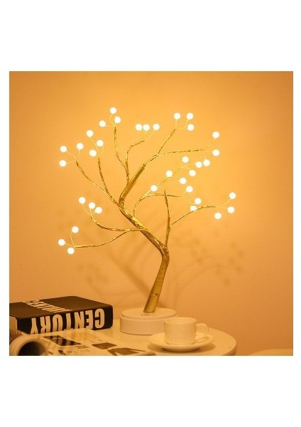 LED Night Light Mini Christmas Tree Copper Wire Garland Lamp For Children Home Room Decoration Decor Fairy Light Holiday Lighting (Yurt Dışından)