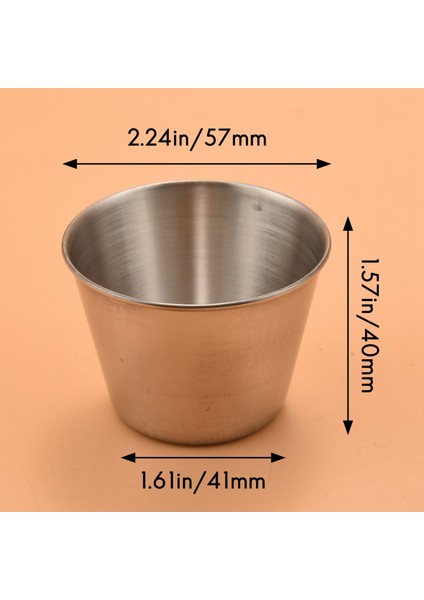 24 Paket Paslanmaz Çelik Sos Kapları,ticari Sınıf Daldırma Kapları,ramekin Kapları Porsiyon (Yurt Dışından) indirimleri