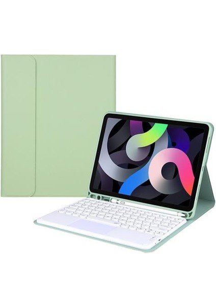Yuvarlak Key Klavye Kılıfı Bluetooth 2020 iPad Air 4/10.9 Klavyeler (Yeşil) (Yurt Dışından)
