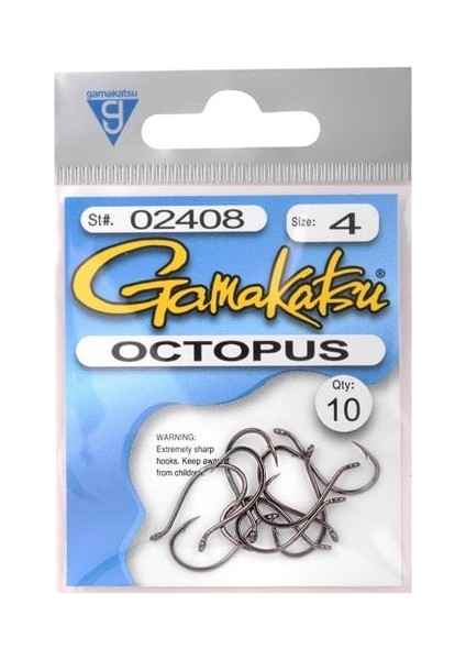 Octopus No:4 Siyah Olta Iğnesi 10ADET