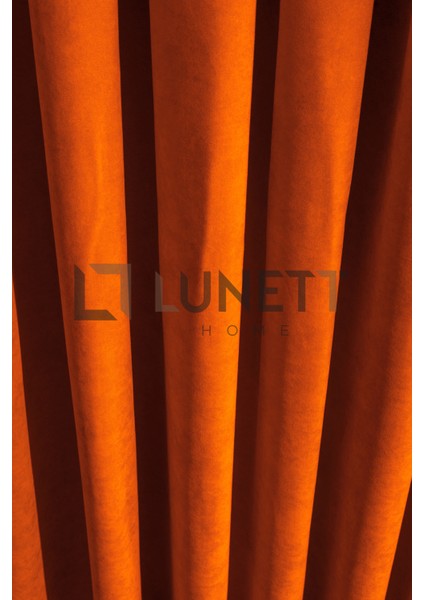 Kullanıma Hazır Turuncu Rengi Pilesiz Ekstraforlu Düz Dikim Fon Perde Tek Kanat 9250 fırsatları