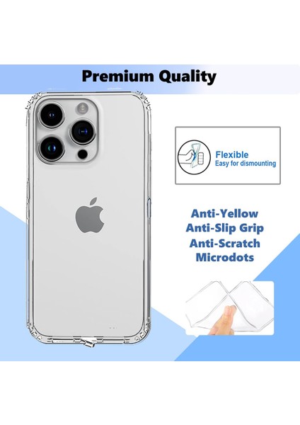 iPhone 15 Pro Şeffaf Silikon Kılıf / Kamera Yeri Koruma / Şarj Girişi Tıpalı indirimleri