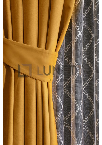 Kullanıma Hazır Sarı Rengi Sık Pile 1x3 Dikim Fon Perde Tek Kanat 12478 fiyatları