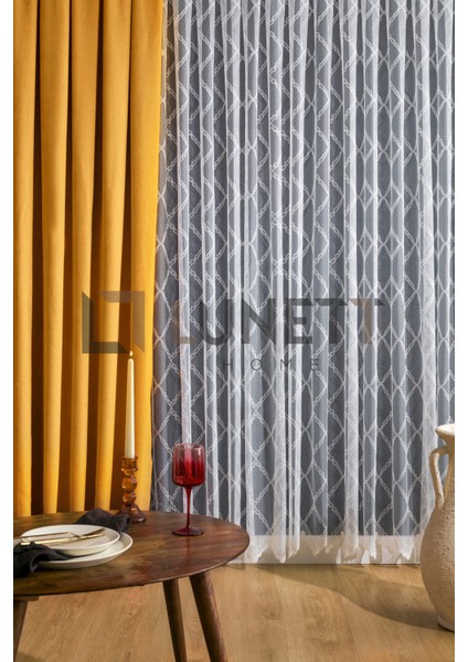 Kullanıma Hazır Sarı Rengi Sık Pile 1x3 Dikim Fon Perde Tek Kanat 12478 modelleri