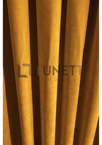 Kullanıma Hazır Sarı Rengi Pilesiz Ekstraforlu Düz Dikim Fon Perde Tek Kanat 12478 fırsatları