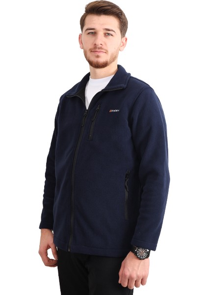 Erkek Lacivert Polar- Takma Kol - Zenobya Polar Ceket