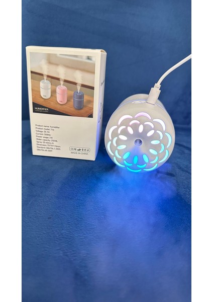 YENİ H2o Çiçek Desenli +1 flitre ve +1 Koku Hediyeli Hava Nemlendicirisi Gecel LAmbası Ortam hava Yumusatıcı humudifier Hava Nemlendirici buhar makinası 250 ml