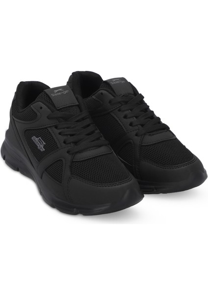 PERA Büyük Beden Erkek Sneaker Koşu & Yürüyüş Ayakkabısı Siyah / Siyah