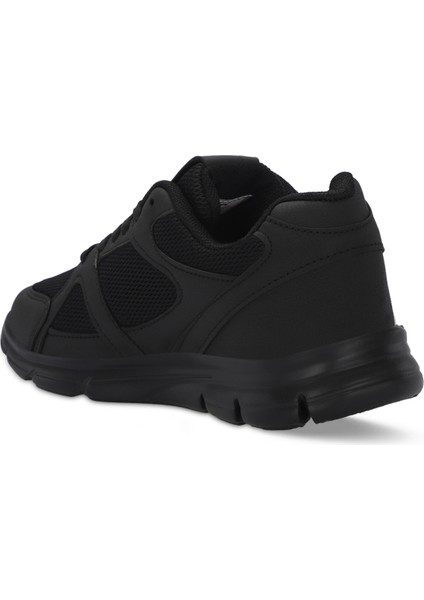 PERA Büyük Beden Erkek Sneaker Koşu & Yürüyüş Ayakkabısı Siyah / Siyah