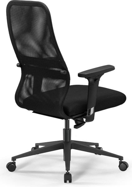 Ergolife Sit 8 Ergonomik Fileli Ofis - Bekleme Koltuğu / Çalışma Sandalyesi - DF.D.1.243 - Siyah