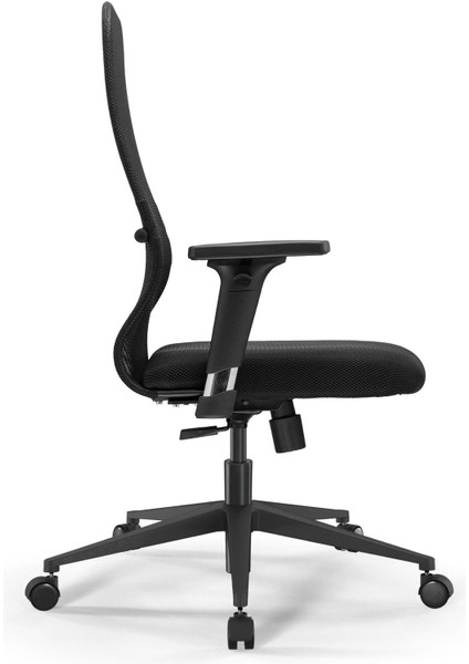 Ergolife Sit 8 Ergonomik Fileli Ofis - Bekleme Koltuğu / Çalışma Sandalyesi - DF.D.1.243 - Siyah