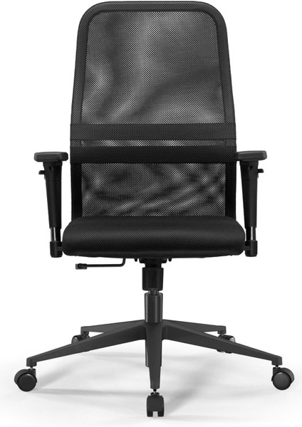 Ergolife Sit 8 Ergonomik Fileli Ofis - Bekleme Koltuğu / Çalışma Sandalyesi - DF.D.1.243 - Siyah